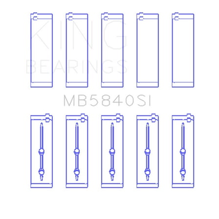 King Engine Bearings Mb5840Si0.25 Engine Crankshaft Main Bearing Set