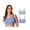 Chateau Blue/Salty Pepper Grey, variant on Full Coverage Convertible Wireless Bra Pack, Moisture-Wicking, 2-Pack Heirloom White/Almond XL Women's