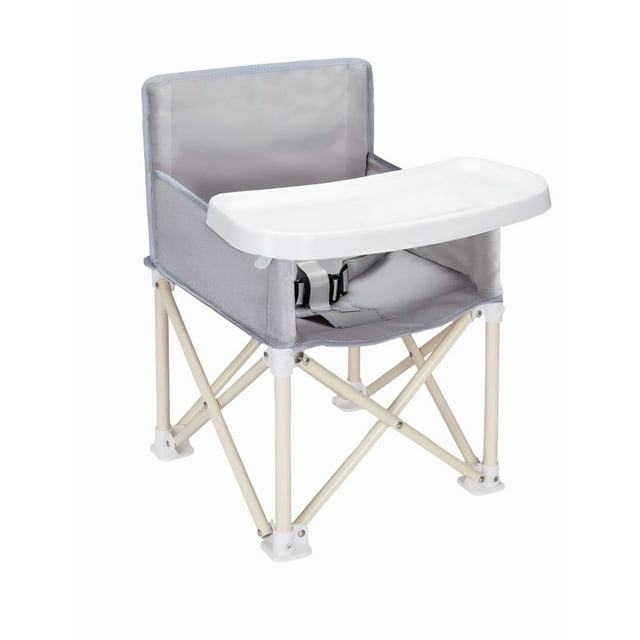 Periquera Xtellar Para Bebe Portatil Plegable Silla Comer Ajustable Color Gris