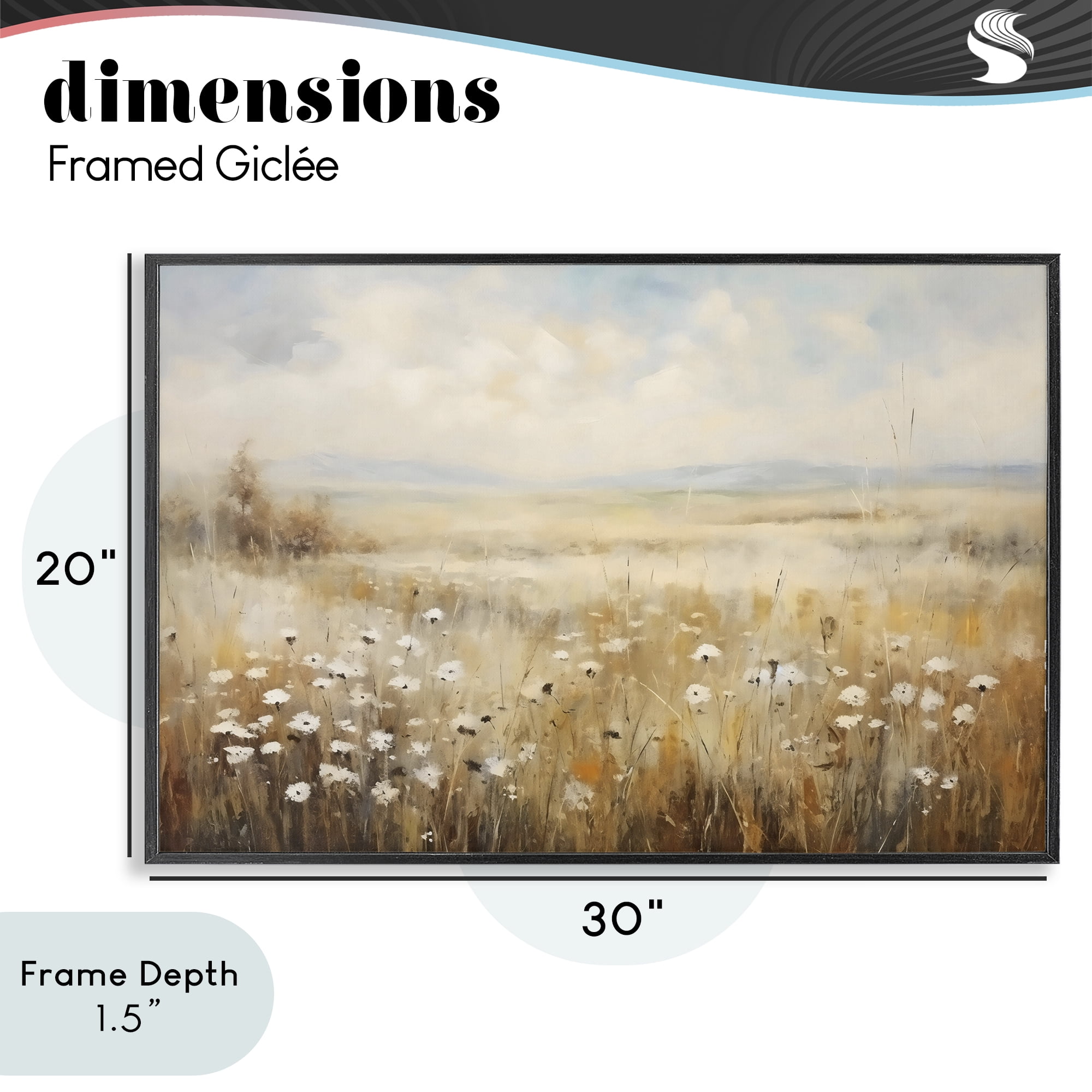 Stupell Industries Neutral Land Calmness Black Framed Giclee Art, design by Creative Studio