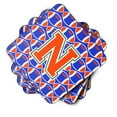 thumbnail image 2 of Letter N Football Green Blue and Orange Foam Coaster Set of 4, 2 of 3
