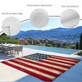 thumbnail image 6 of Outdoor Rug 4x6 ft Patriotic Rustic American Flag Waterproof Outdoor Patio Rug Mat Non Slip Outside Area Rugs Carpet for RV,Camping,Porch,Deck,Pool,Balconybackyard,4th of July Red Blue, 6 of 9