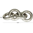 thumbnail image 3 of 16" x 3" Silver Aluminum Chain Sculpture, by DecMode, 3 of 7