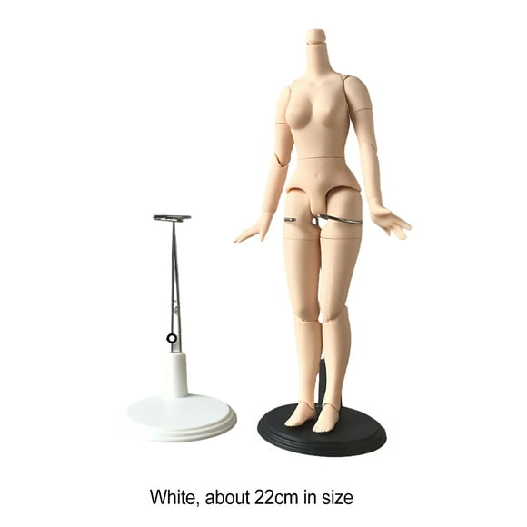 Baohd White Adjustable Doll Stand Display Holder For Girls Dolls And Bears Convenient L 22cm