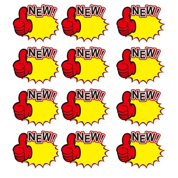 50Pack Bright Colors Yellow Price Signs for Retail Business Sale Tags