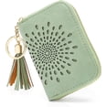 thumbnail image 1 of 1-Piece Anti-Theft Credit Card Wallet — Zippered Card Holder, Keychain, and Mini Wallet.,GREEN, 1 of 6