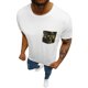 thumbnail image 1 of Hombres Casual Deportes Manga Corta Cuello Redondo Camuflaje Bolsillo Patchwork Camiseta Tops Pompotops oipoqjl33083, 1 of 7