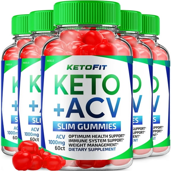 (5 Pack) Keto Fit ACV Gummies Advanced Weight Loss, Ketofit Gummies, 1000MG Keto  ACV Apple Cider Vinegar Folate Vitamin Supplement (300 Gummies)