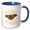 Blue/White, variant on 3drose, Minnesota Territory Butterfly the Monarch, 15oz Two-tone Yellow Mug