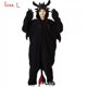 thumbnail image 3 of Black Animal Kigurumi Adults Onesies Women Men Pajamas Halloween Costumes Cosplay Cute Jumpsuit Birthday Christmas Gift Toys, 3 of 5