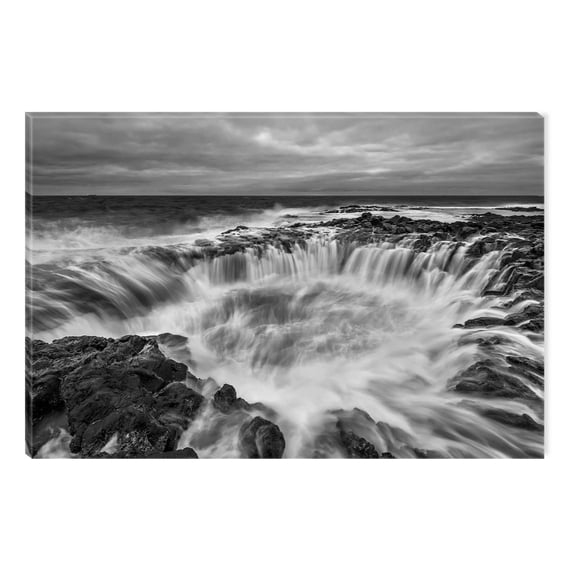 Startonight Canvas Wall Art Black and White Abstract Falling Down, Dual View Surprise Artwork Modern Framed Ready to Hang Wall Art 100% Original Art Painting 31.5 x 47.2 inch