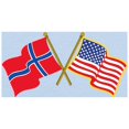 thumbnail image 2 of CafePress - Norwegian American Flags Body Suit - Baby Light Bodysuit, Size Newborn - 24 Months, 2 of 4