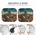 thumbnail image 6 of Wukai Astronaut Flower Field Print Windshield Sun Shade, Car Front Window Shades Sunshade Cover Sun Visor Shield Block Automotive Interior Protector Blocks UV Rays-Large, 6 of 6
