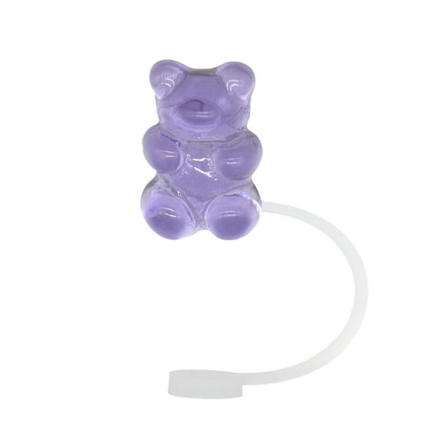 AccessoriesCartoon Bear Silicone Straw Cap Dust-Proof Cartoon P9C1