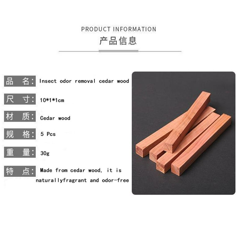 5 Pcs Natural Cedar Wood Blocks Wardrobe Drawer Clothes Camphor