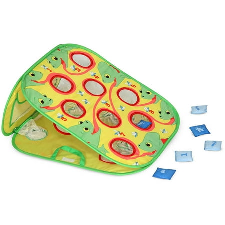 Melissa & Doug Sunny Patch Verdie Chameleon Double-Sided Bean Bag Toss Game With 8 Bean Bags