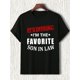 thumbnail image 2 of 1pc Men'S Casual Polyester T-Shirt with "I'm The Favorite Son in Law" Print, Round Neck, Knitted Fabric, Regular Fit for Adults - Summer Fashion Tee, 2 of 8