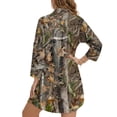 thumbnail image 2 of Xoenoiee Hunting Camo Print Womens Long Sleeve Swimsuit Cover Up Button Down Beach Cover Ups Summer Button Cuffs Dresses Casual Blouse Shirt, L, 2 of 7