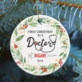 thumbnail image 5 of Doctor's First Year Ornament for Christmas Holiday 2025, First Christmas As Doctor Ornament, Custom New Job Ornament Gift for Doctor Physician with Name Year Doctor Xmas Ceramic Ornament bNo55B, 5 of 6