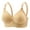 Beige, variant on Full Coverage Bra For Women Nursing Bra Large Size Support Breathable Wireless Bra