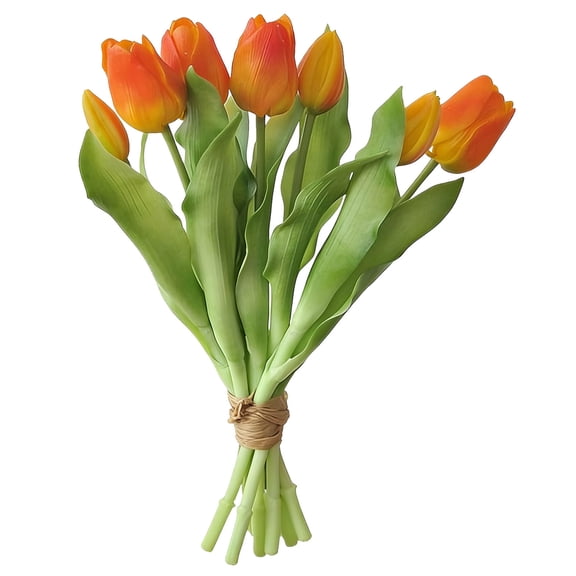 7 Stems Realistic Artificial Tulips Bouquet, Lifelike Tulip Flowers for Home Decor, Wedding, Party, Valentine's Day (Size/Colour as Pictured)