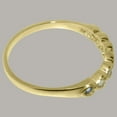 thumbnail image 5 of LBG British Made 14k Yellow Gold Cultured Pearl & Tanzanite Womens Eternity Ring - 33 size options - Size 5, 5 of 9