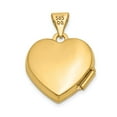 thumbnail image 4 of 10k Yellow Gold Heart Locket Pendant for Women with Floral Design, Hinged Photo Holder, Sentimental Jewelry for Love, Memory, Everyday or Special Occasion Wear, 4 of 7