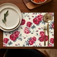 thumbnail image 5 of Pioneer Flower Floral Print Pattern Summer Placemats Table Placemats Set Of 4-Linen Kitchen Washable Placemats Table Mats 12x18 Inch Non-Slip Heat Resistant, 5 of 6