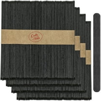 CraftySticks- 200 Pack 4.5 Inch Black Painted Popsicle Sticks, Wood Craft Sticks for Crafts, Learning and STEM Basics