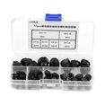 thumbnail image 1 of Kit de 70 tuercas hexagonales de cabeza abombada de nailon M3/M4/M5/M6/M8/M10 (negras), 1 of 14