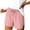 Pink, variant on Lmueinov Women's Cotton Linen Casual Shorts Elastic Waist Drawstring Side Split Loose Fit Lightweight Summer Beach Walking Lounge Shorts with Pockets, S-XXL