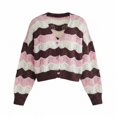 thumbnail image 4 of Women's Long Sleeve Cardigan Sweater,Cute Top Knit Colorful Patterned V Neck Button Outwear,Loose Fit,Fall Casual Daily Wear, 4 of 5