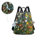 thumbnail image 5 of FORMRS Women's Travel Backpack Purse Anti-Theft Hidden Pockets Casual Shoulder Bag, Green Floral Garden, 5 of 7