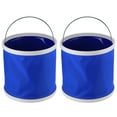 thumbnail image 2 of Cubo plegable, 2 piezas Azul 9L Cubo de agua plegable Contenedor de agua plegable Características de vanguardia Jadeshay  A, 2 of 8