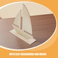 thumbnail image 2 of 8Pcs Sailboat Model Craft Kit for Kids Diy Activities Home Decor Beige Wood Clay, 2 of 9