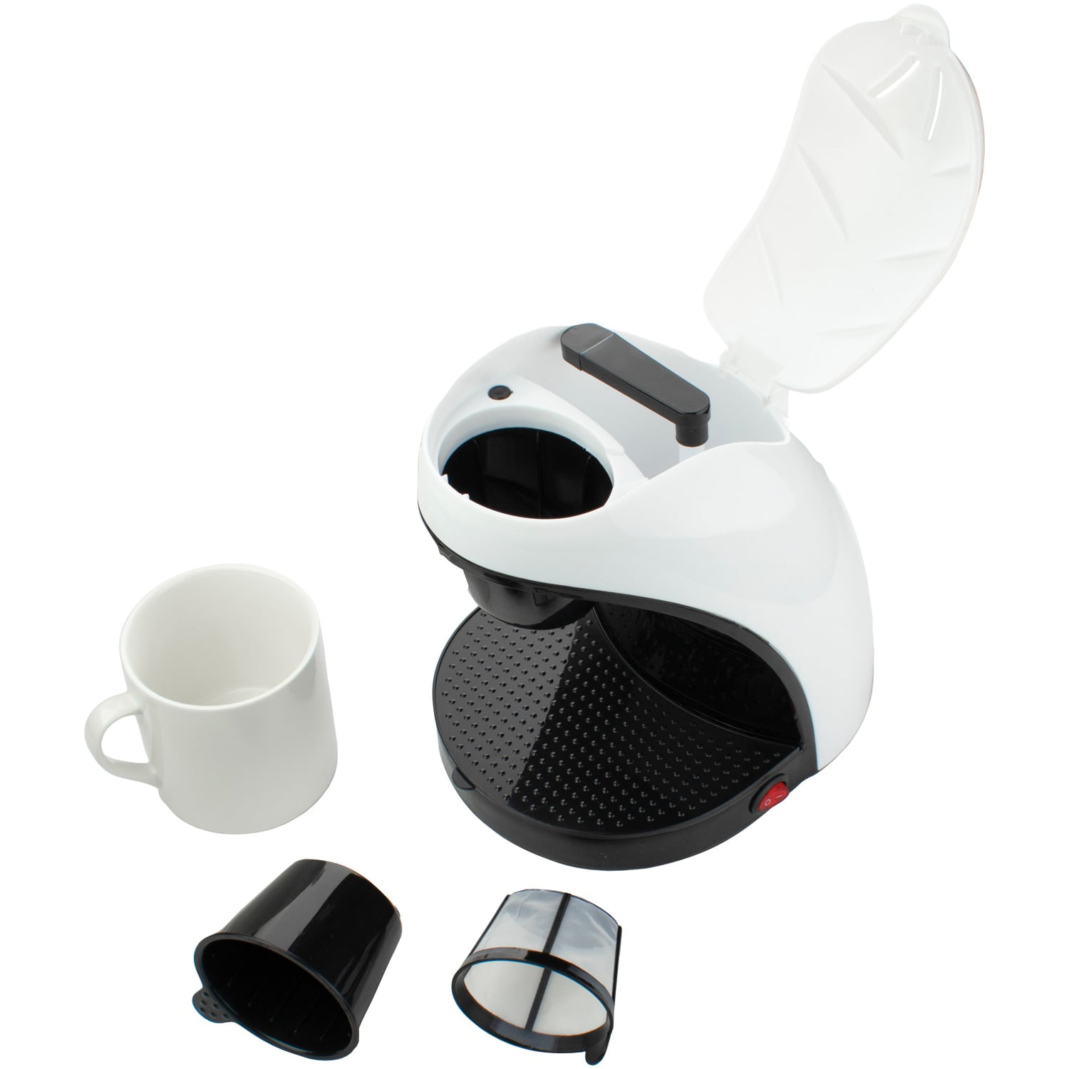 Brentwood Single-Serve Drip Coffee Maker with Ceramic Mug (White), TS-112WPT