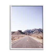 Stupell Industries Empty Desert Road Sun Bleached Asphalt Photography, 24 x 30, Design by Nathan Larson