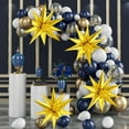 thumbnail image 3 of Star Balloons TOTAFAM Gold, 60 unidades, con forma de cono de aluminio con 12 puntas, 3 of 7