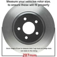thumbnail image 4 of Detroit Axle - 6pc Front Brake Kit for Ford Explorer Ranger Mazda B2300 B3000 B4000, Drilled Slotted Disc Brake Rotors Ceramic Brakes Pads Replacement: 11.28" inch Front Rotors, 4 of 7