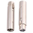 thumbnail image 4 of Wear-resistant XLR Connector, Mic Extension Adapter 3pin XLR Adapter, For Microphones XLR Audio Cable Audio Equipment Mixing Console, 4 of 8
