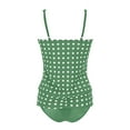 thumbnail image 4 of pimelu Bathing Suit Womens Swimsuits Two Piece Swimsuits for Women Modest Swimsuits Womens Tankini Sets Summer Fashion Polka Dot Print Plus Size Swimwear Tank Top Swimsuit with Trunks, 4 of 5