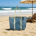 thumbnail image 4 of Kbndieu Beach Bags for Women, Large Foldable Zipper Beach Tote Bag for Travel Lightweight, Pool, Boat, 4 of 7
