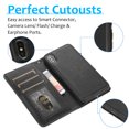 thumbnail image 6 of iPhone X 2017 Case/iPhone XS Case 2018, Allytech Detachable Case Support Magnetic Car Mount Case with Lanyard Wallet Vegan Leather Shockproof Stand Case for iPhone X/ iPhone XS(6.1"), Black, 6 of 8