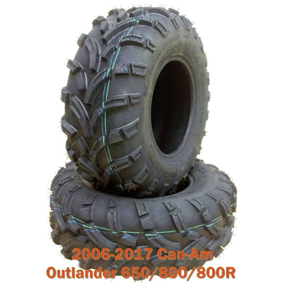 06-17 Can-Am Outlander 650/800/800R ATV Rear Tire Set 26x10-12 6PR Mud