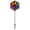 13.5-inch Triple Rainbow Flower, variant on In the Breeze 2830 — Triple Wheel Flower - Ground Stake Included - Colorful Wind Spinner for Your Yard or Garden,2830
