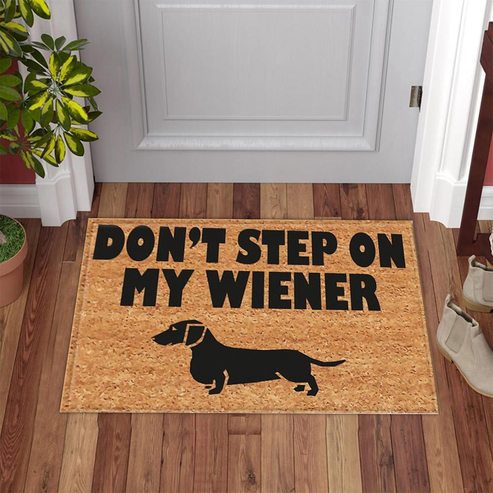 Ditooms Welcome to Our Home Dog Tropical Welcome Mat for Outdoor Entrance  The Humans Just Live Here with Us Large Front Door Mat Indoor Entrance Mat