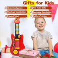 thumbnail image 5 of Guitarra para Niños y Piano para Niños Pequeños Guitarra 2 en 1 para Niños Pequeños de 3 A 5 Años con Correa Guitarra de Juguete para Niños Principiantes Regalo para Niños, 5 of 5