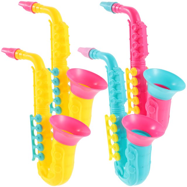 CUITING 16 Pcs Jouet de Simulation de Saxophone Jouets pour Enfants Instruments de Musique Saxophone Portable pour Enfants