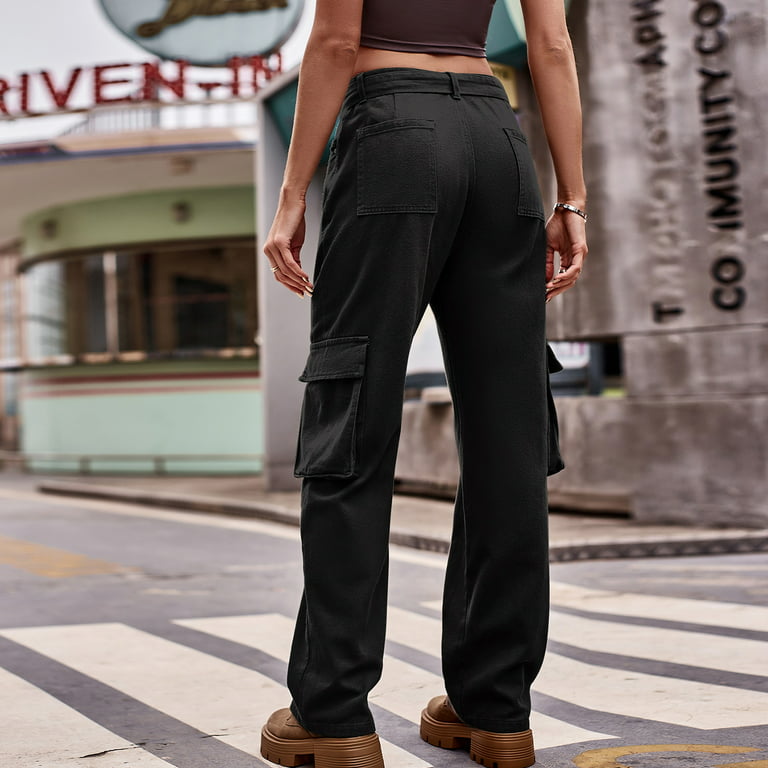  Cargo Pants For Women High Waist Trendy Jeans Skinny Stretch  Butt Lifting Work Pants Casual Y2K Streetwear PantsGrey