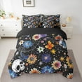 thumbnail image 2 of Feelyou Skeleton Skull Twin Bedding Sets 7-Piece, Vintage Daisy Flower Bedding Comforter Set, Halloween Style Reversible Sheet Sets, Microfiber Bedroom Decor, 2 of 7